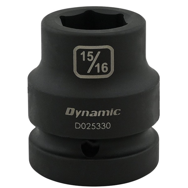 1" Drive Standard Socket, Black Phosphate, Tools 15/16" X 1" Drive, 6 Point Standard Length